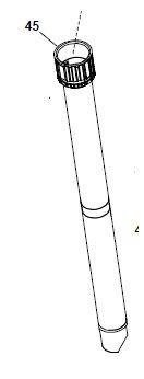 Rura aluminiowa przedłużająca do BT350/450 Santoemma BT.045N