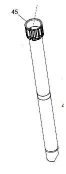 Rura aluminiowa przedłużająca do BT350/450 Santoemma BT.045N