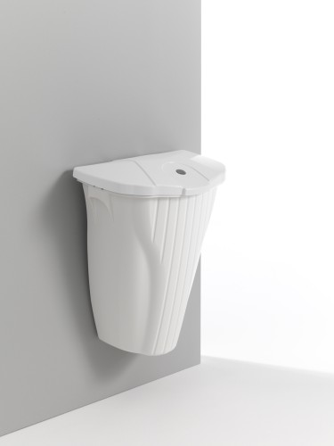 Kosz naścienny Wall-Up 50 l z pokrywą, bez pedału, biały, pokrywa biała