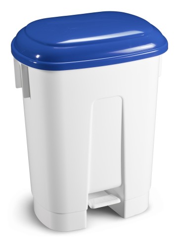 Kosz Derby XL 60 l z pedałem, pokrywa niebieska – 2