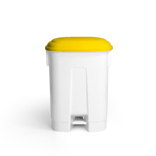 Kosz Derby XL 60 l z pedałem, pokrywa żółta – 2