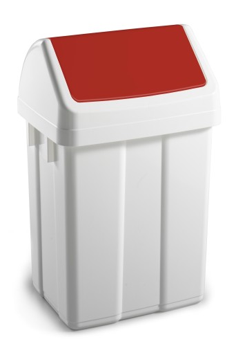Kosz Max 12 l z klapą uchylną, klapa czerwona – 2