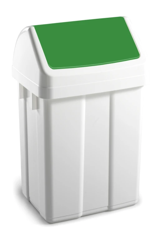 Kosz Max 12 l z klapą uchylną, klapa zielona – 2
