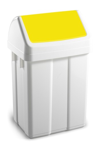 Kosz Max 12 l z klapą uchylną, klapa żółta – 2