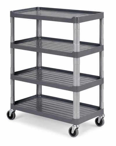 Wózek półkowy TTS Shelf 4-półkowy na kołach, szary – zdjęcie poglądowe