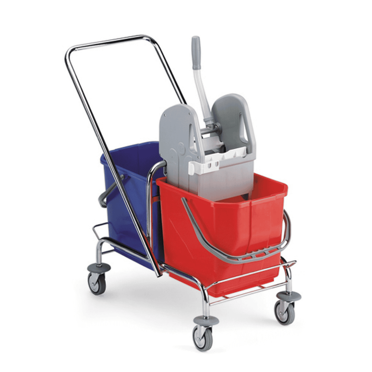 TTS 50 L double Roll wózek do mycia podłóg na chromowanej metalowej ramie